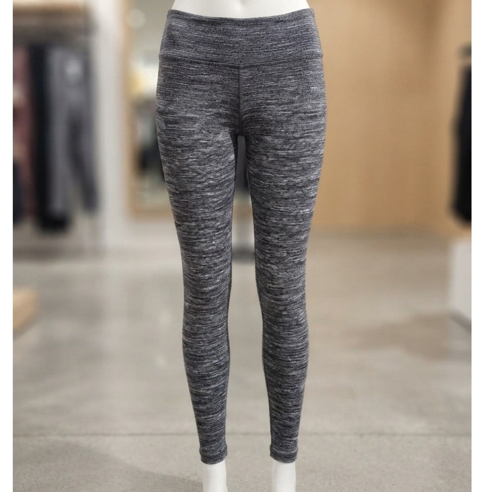 Time and Tru Womens XL 16-18 Space Dye Grey High Rise Fitted Leggings New